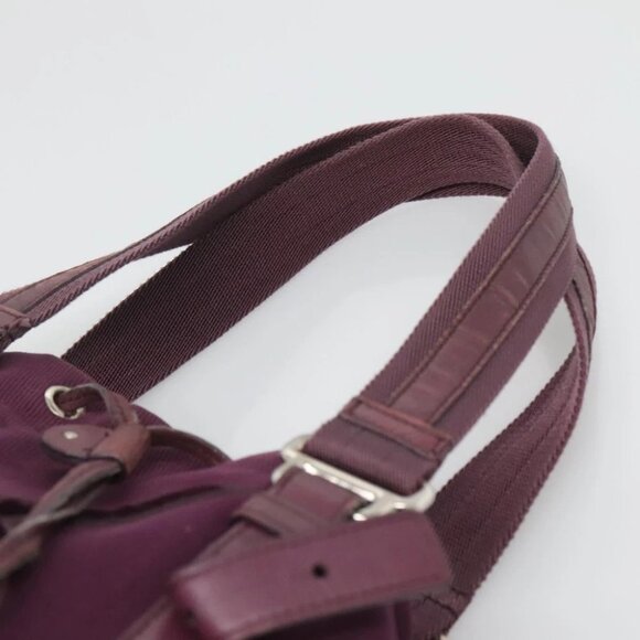 SAINT LAURENT Tote Bag Canvas Purple Silver Authentic - Picture 6 of 13